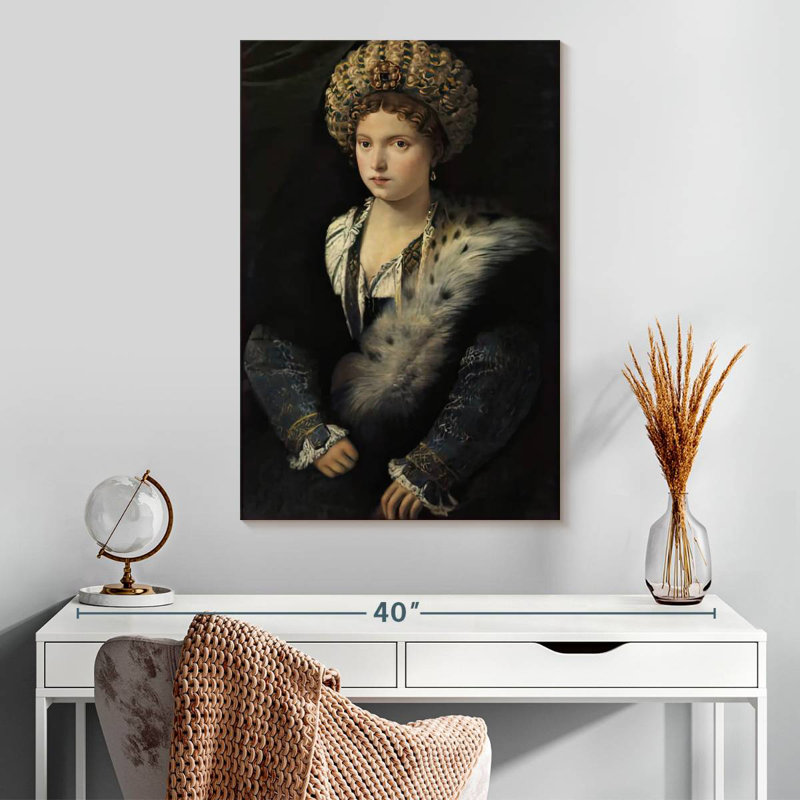 Portrait d’Isabella d'Est 1885, H 30 po x l 20 po