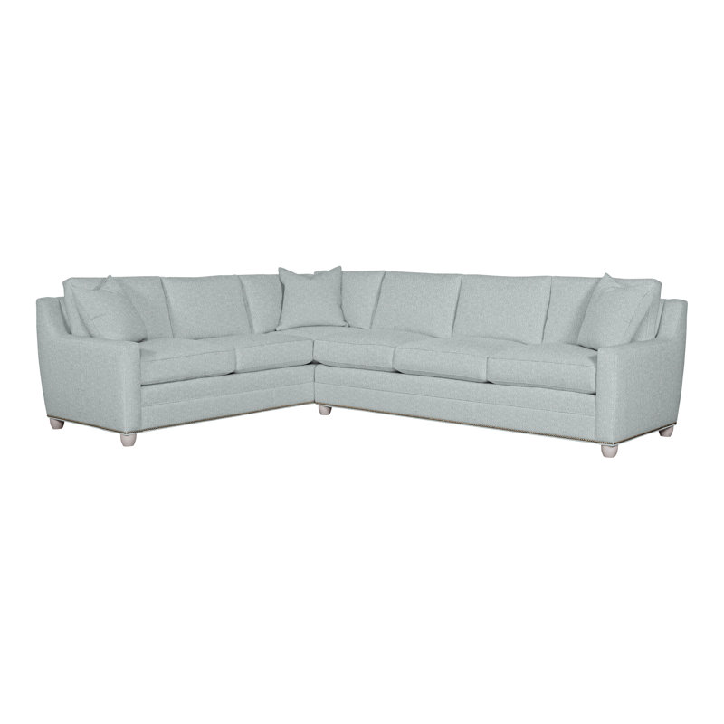 American Bungalow 2-Piece Fairgrove L-Sectional, Ian Haze, Dove Gray, Yes