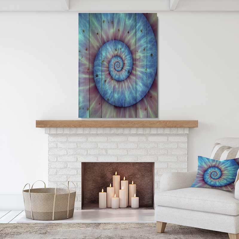 Motif de Fibonacci - impression d'art graphique, H 20 po x l 15 po x P 1po, Bois