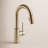 Trinsic Brushed Gold Bar Sink Faucet with Pull Down Sprayer, Modern Single Hole Prep Sink Faucet, Single Handle, Champagne Bronze-6898321
