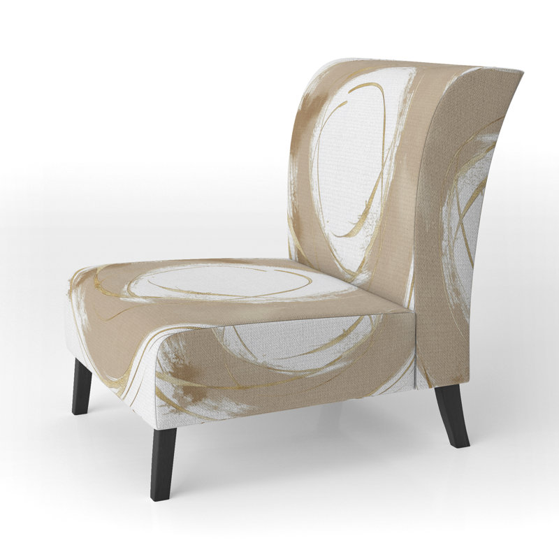 Fauteuil de chambre Gold Glamour, Crème / Blanc