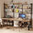Black+Tan Rectangular Solid Wood+Iron desks-10144600