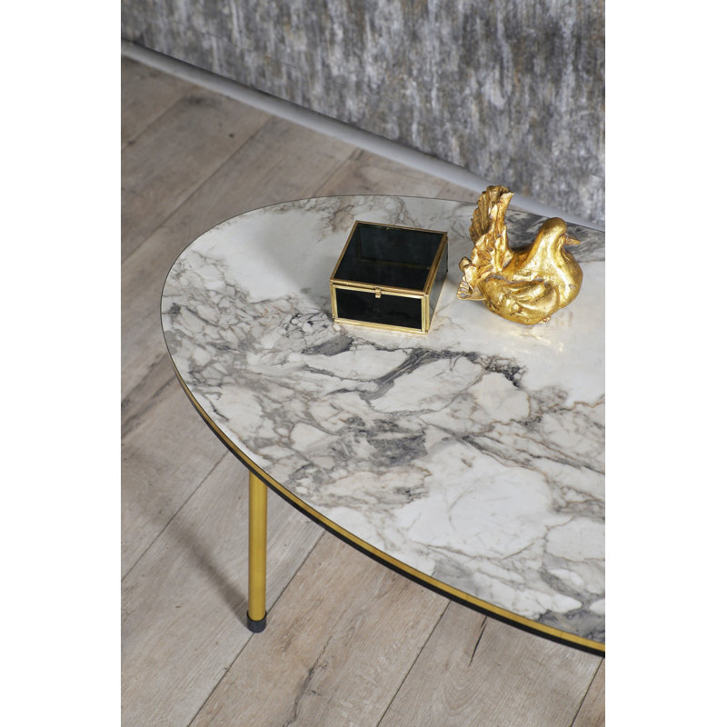 Tocoloma 35cm Console Table, White Marble