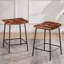 Reza 24" High Leather Tufted Bar Stool-1968756534
