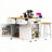 48inch Large Kitchen Island with 2 Bar Stools-1127215534