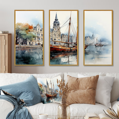 French French Brest Port - France, ensemble d'art mural