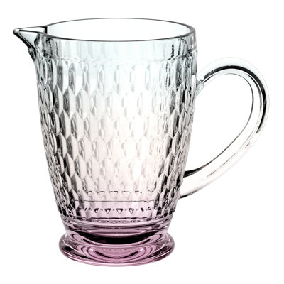 Villeroy & Boch Boston Pearl Collection Glass Pitcher, Made in Germany, Multicolored Shimmering, Dishwasher-safe, For Water Infusions, Lemonade & Iced Tea, Colored Crystal Glass, 44 oz Capacity