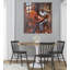 «Quiet Coffee Moment», art mural contemporain rustique-129094039