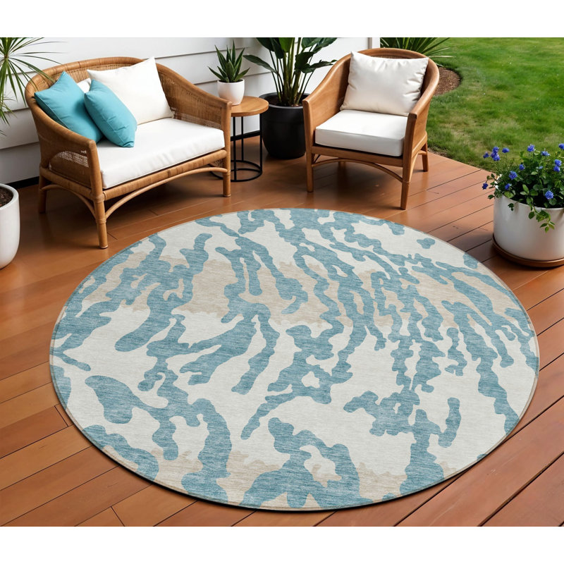 Tapis d'intérieur / extérieur rond 8 pi