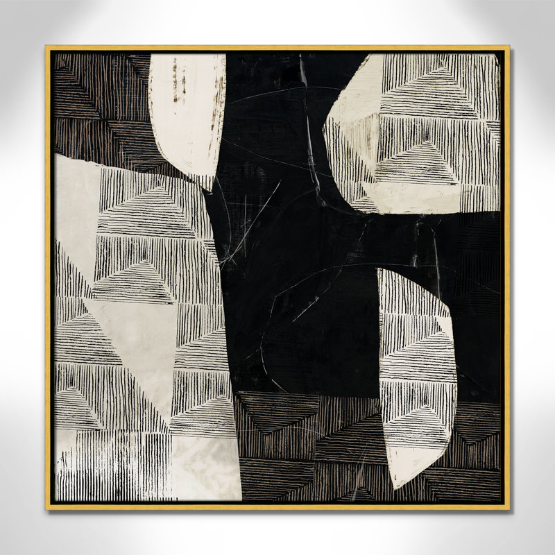 Impression Tangled Darkness Tangled Darkness par Casa Fine Arts, H 31,5 po x l 31,5 po x P 2 po, Toile avec cadre flottant or
