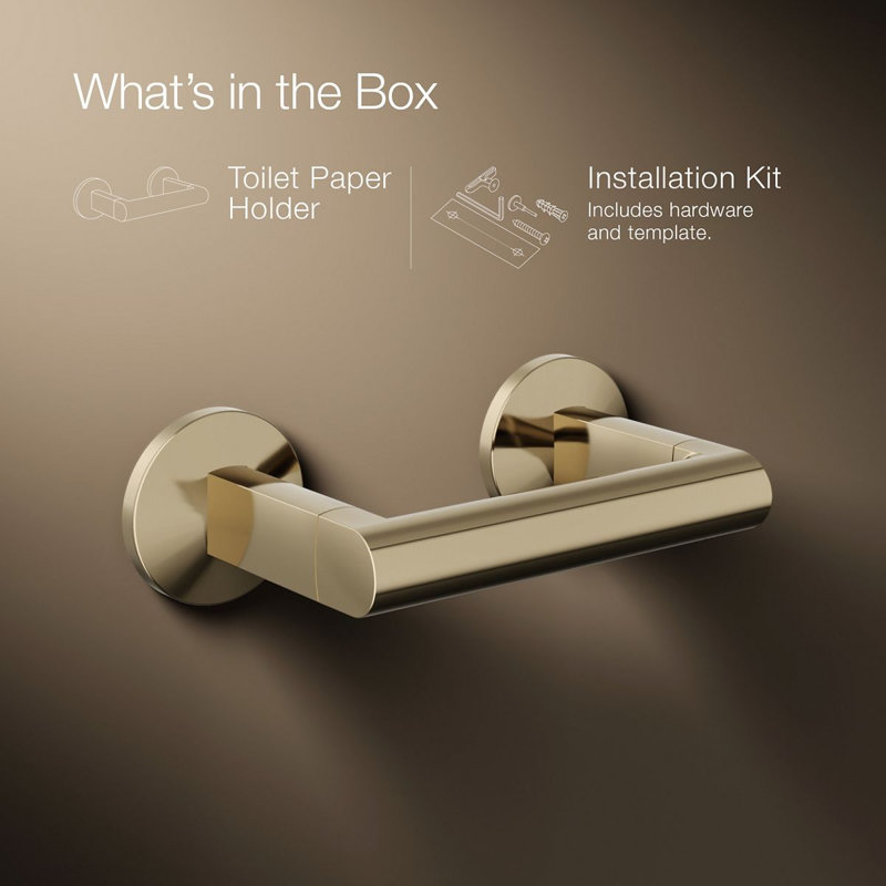 Components™ Pivoting Toilet Tissue Holder, Gold