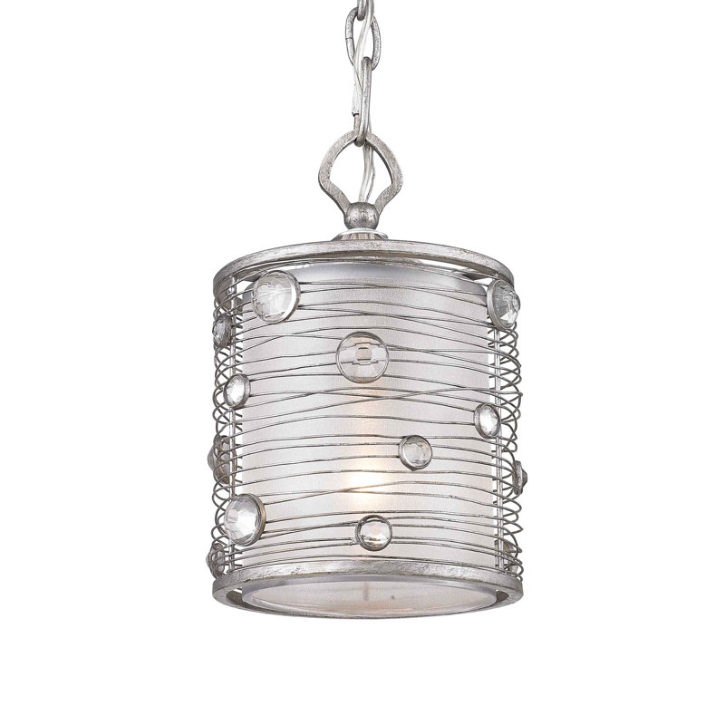 Barneveld 1 - Light Peruvian Silver Crystal Pendant