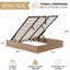 Structure de lit plateforme en bois avec rangement relevable, très grand, chêne pâle-1295656417-1290787231