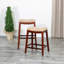 Tabouret de comptoir, siège en cuir-1443320347-1443320346