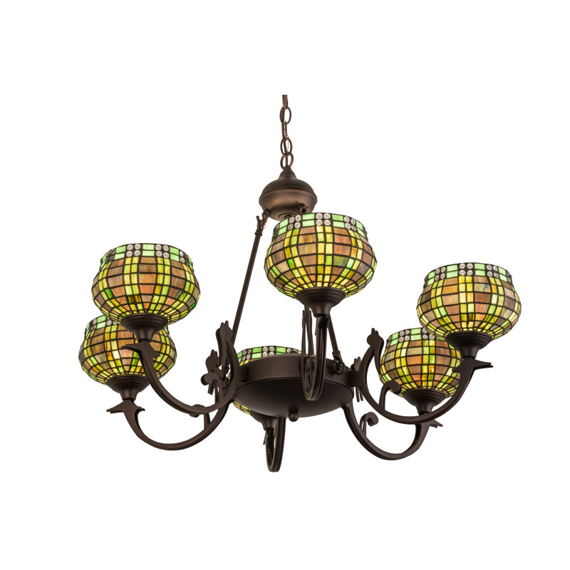 Jeweled 6 - Light Chandelier