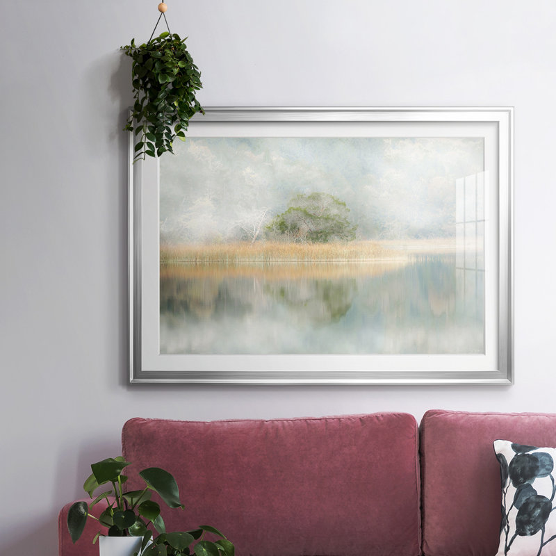 Silent Morning River, Argent, H 19 po x l 27 po x P 1,5 po