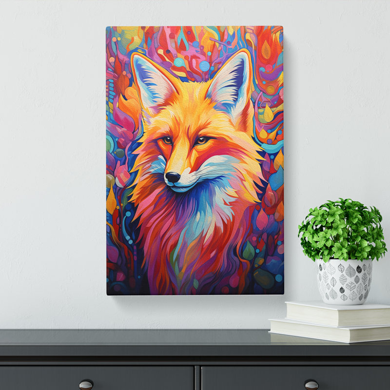 Fox Colour Field - Print, 76cm H x 50cm W x 3cm D