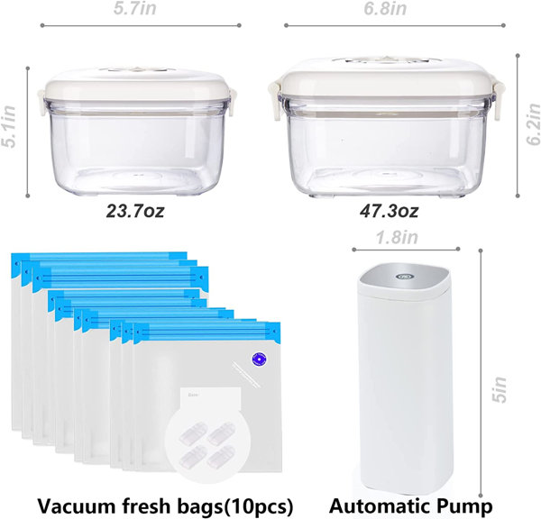 5/10pcs Vacuum Bag Reusable Food Storage Bags For Vacuum Sealer