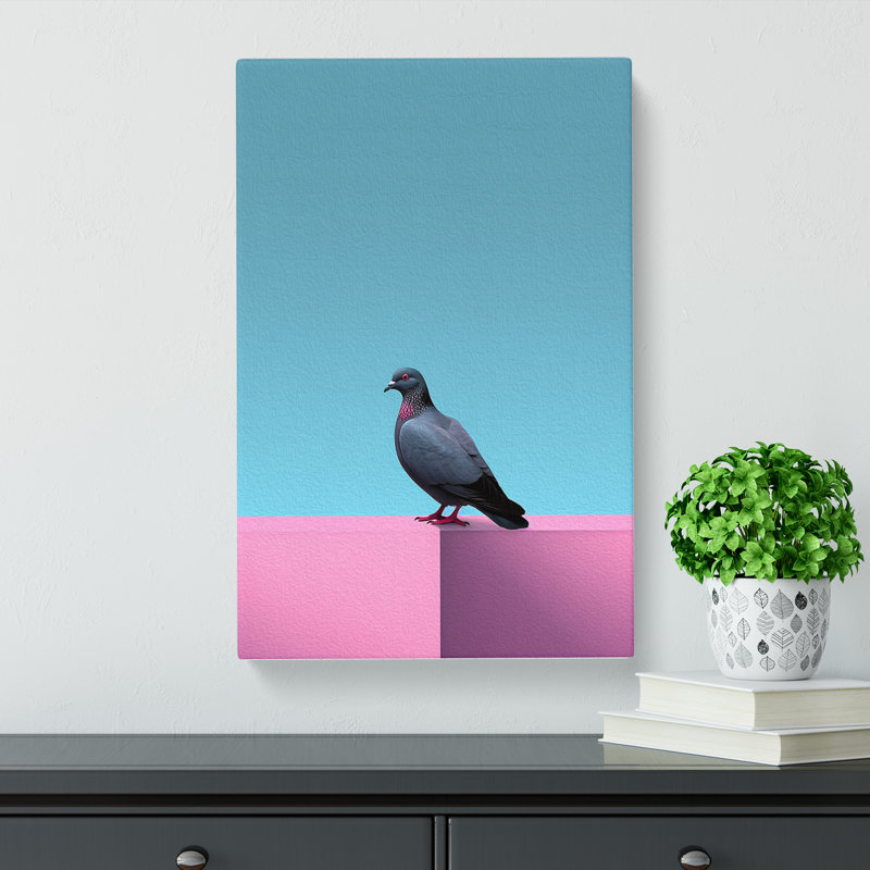 Pigeon Minimalism - Wrapped Canvas, 76cm H x 50cm W x 3cm D