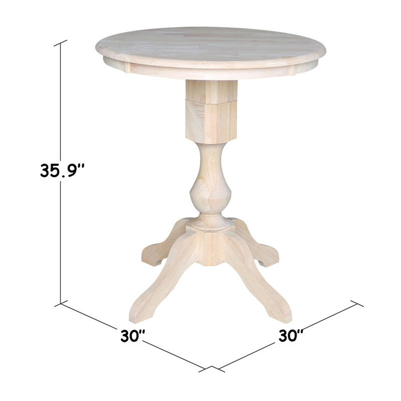 Table de salle à manger Garbacz, H 35,6 po x l 30 po x p 30 po, Prêt à finir / non fini