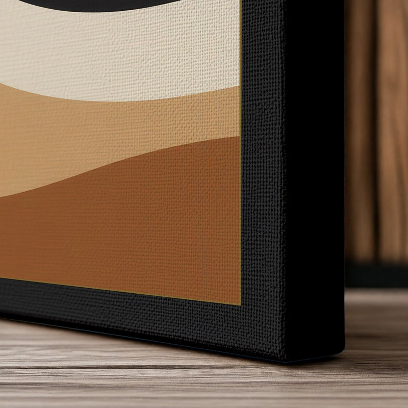 Flowing Forms Mid-Century - Wrapped Canvas, 18x12 - 45.7 x 30.5 cm, Black Border