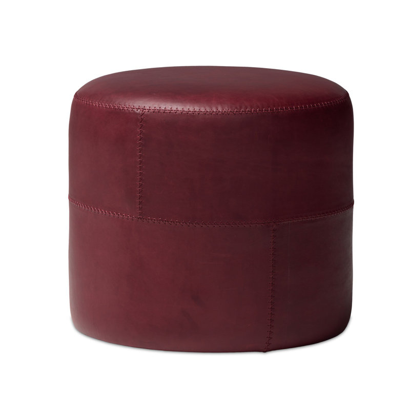 Camino Cylinder Ottoman, Dulane Burgundy