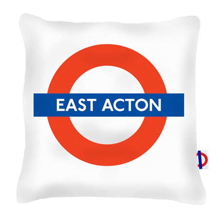 East Action Tube Station London Transport Cushion