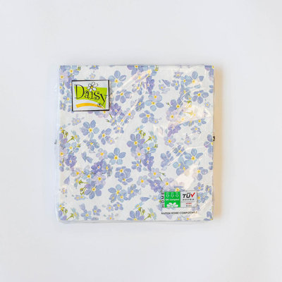 Ensemble de 20 serviettes de table à motif floral charmant