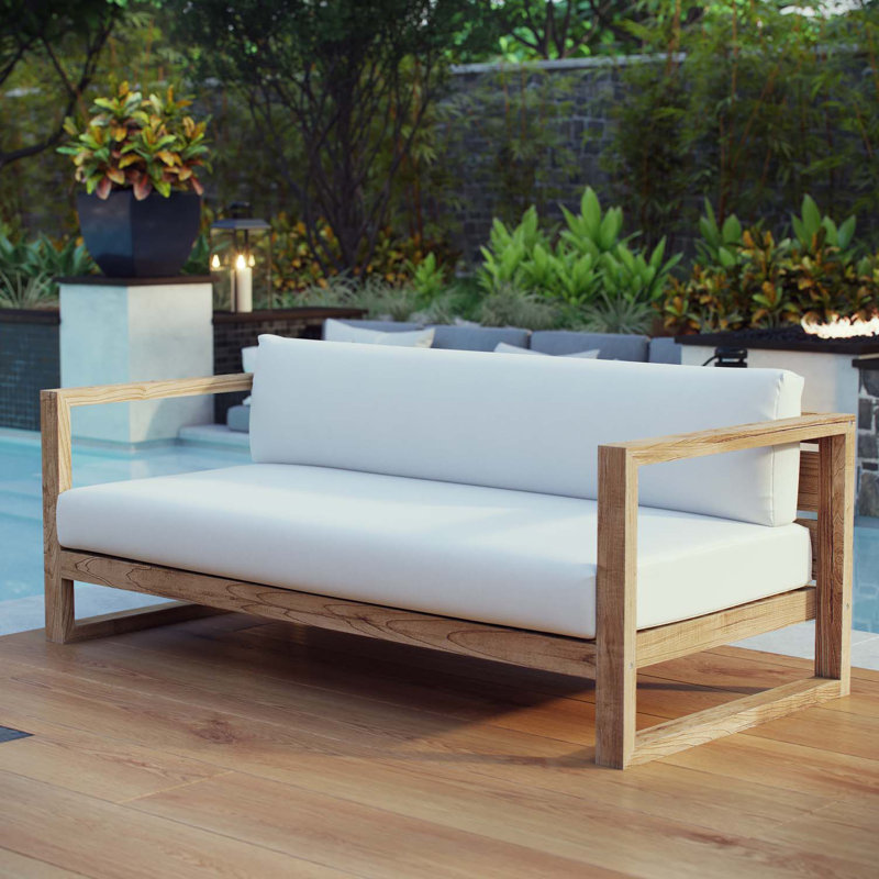Upland Outdoor Patio Teak Sofa by Modway