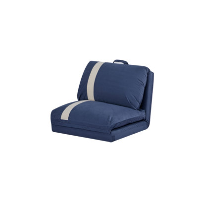 Perica Compact Modern Japandi Futon Lounge Chair with Corduroy Fabric and Adjustable Backrest. by Ebern Designs