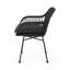 Chaise en rotin moderne Orlando avec coussins résistants à l'eau et structure en acier pour une utilisation intérieure et extérieure-559654817-559654820