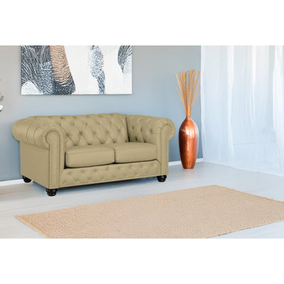 Orner 70" Leather Rolled Arm Loveseat