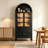 71'' Tall Arched China Cabinet with Wireless Smart Lights, Adjustable Shelves, Tempered Glass Doors, Drawer, Kitchen Pantry Cabinet-1248380187