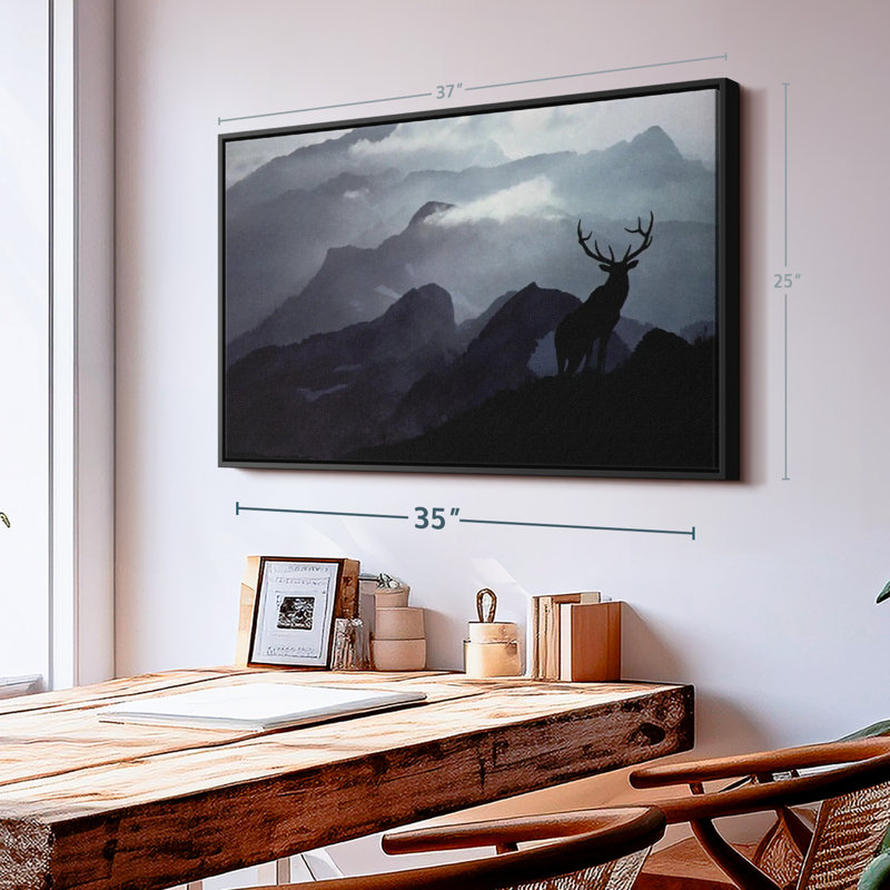 Animal «Elk Summit Wall Art», H 25 po x l 37 po