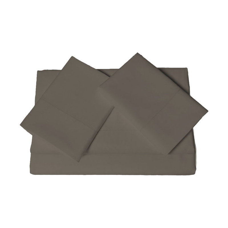 600 Thread Count 100% Cotton Extra Deep Pocket Sheet Set, Chocolate, King Sheet Set with 2 Pillowcases