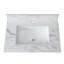 Meuble-lavabo de 21,64 po de profondeur - Blanc pierre frittée avec lavabo rectangulaire en céramique s'adaptant à différents styles de dosseret inclus