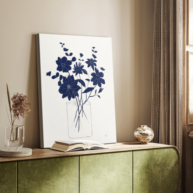 Indigo croquis II - galerie sur mesure, H 27 po x l 18 po