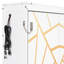 Modern White Queen Bed, Pattern, Led Under, Built-in Outlet Queen-size White, Under,