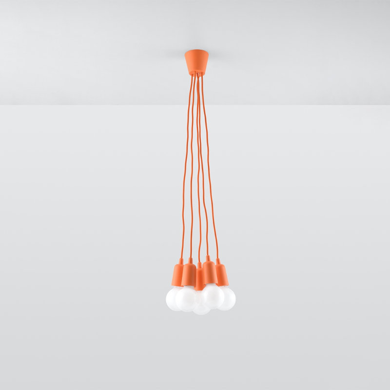 Borofsky - Light White Pendant, Orange, 5 Lights
