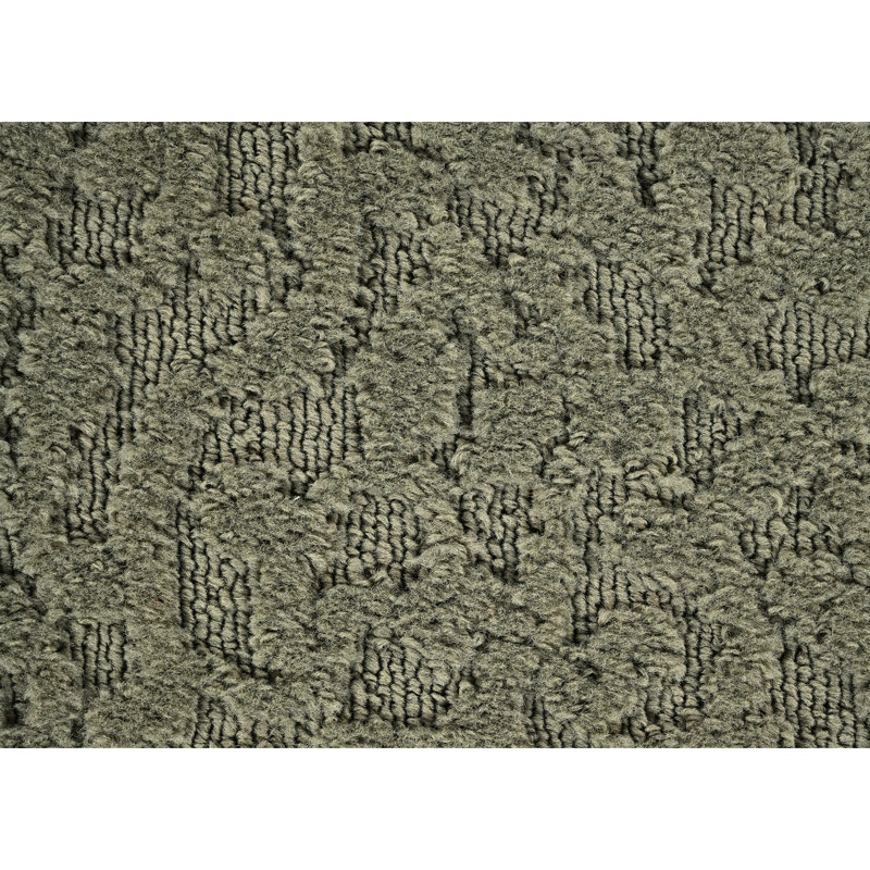 Tapis vert en polypropylène touffeté à la machine Edith, Tapis de couloir 2 pi x 8 pi