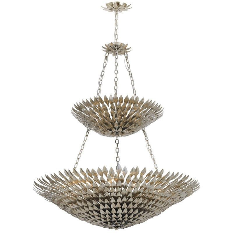 Monterey 18 - Light Steel Dimmable Urn / Bowl Chandelier, Nickel