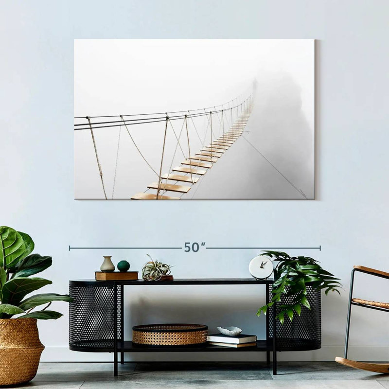 Lilie Foggy Suspension Bridge, 32" H x 48" W