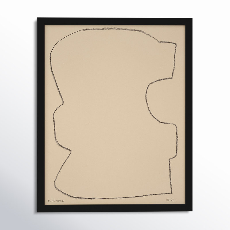 Outlines 9 Print by Michael Kempen, 20" H x 16" W x 1.25" D, Black
