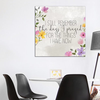 The Days 1 Piece Wrapped Canvas Painting