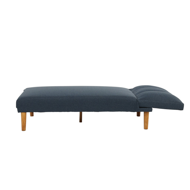 Chaise longue inclinable sans accoudoirs Gussi, Tissu marine