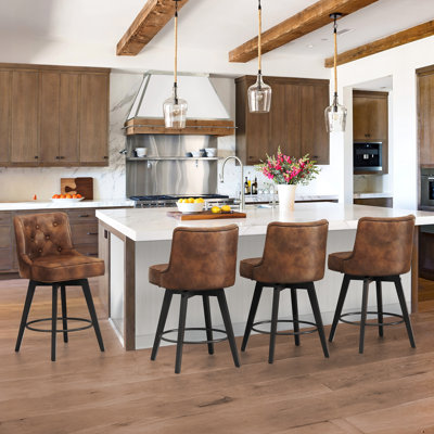Dryver Swivel 25.98" Counter Stool Set of 4