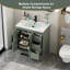 Ensemble de meuble-lavabo moderne simple 30 "avec comptoir en résine Skeen, robinet, assemblage requis-870751083-870751085