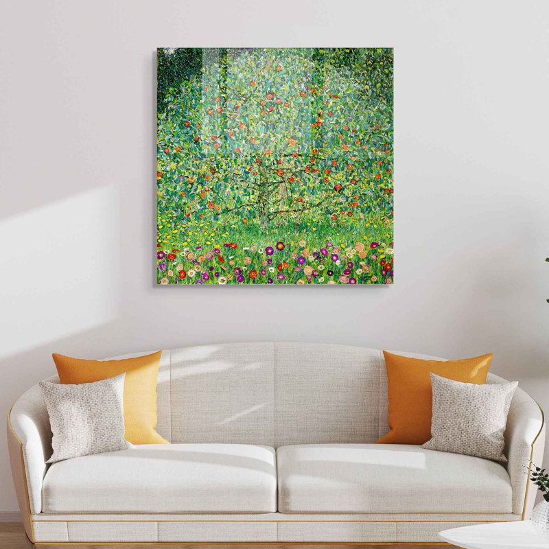 Élégante peinture décorative en verre trempé de 15,7 po x 15,7 po | 100% verre trempé, épaisseur: 0,16 pouce | Parfait pour la décoration intérieure, l'esthétique moderne et l'exposition d'art mural unique