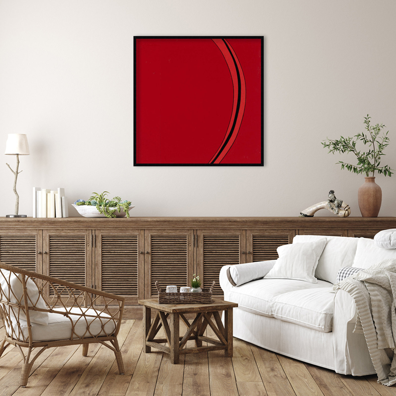 Segment Print by Alex Dunn, Black, 41" H x 41" W