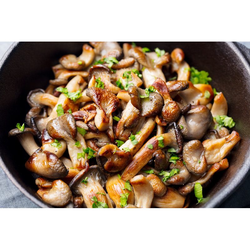 Fried Mushrooms by AnnaPustynnikova - Wrapped Canvas Print, 20cm H x 30cm W x 3.8cm D
